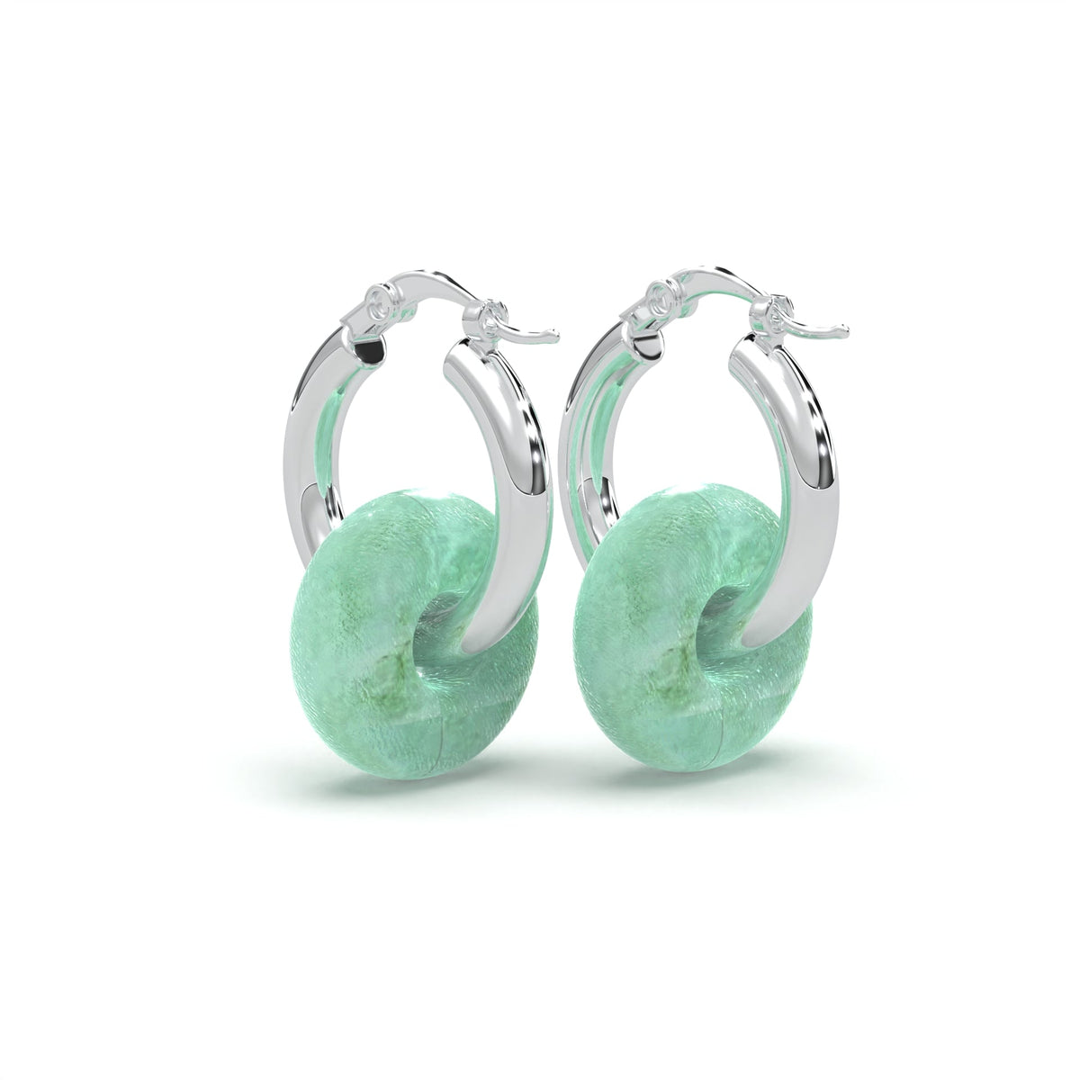 Aretes Dualidad en plata 925, detalle