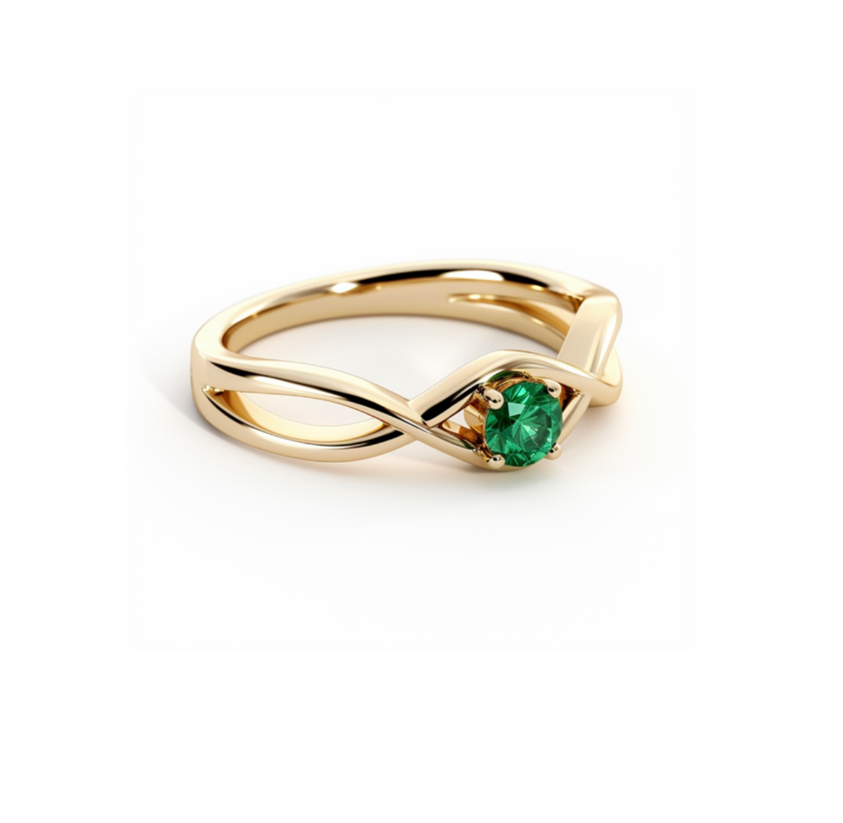 Anillo Infinito de Esmeralda en Oro 14k – Eternal Vine