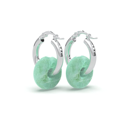 Aretes Dualidad en plata 925, detalle