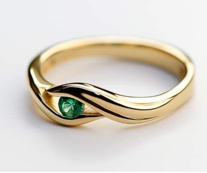 18k Gold Emerald Ring – Otium