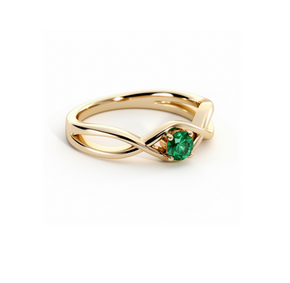 Anillo Infinito de Esmeralda en Oro 14k – Eternal Vine
