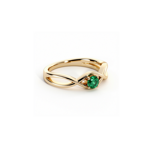 Anillo Infinito de Esmeralda en Oro 14k – Eternal Vine