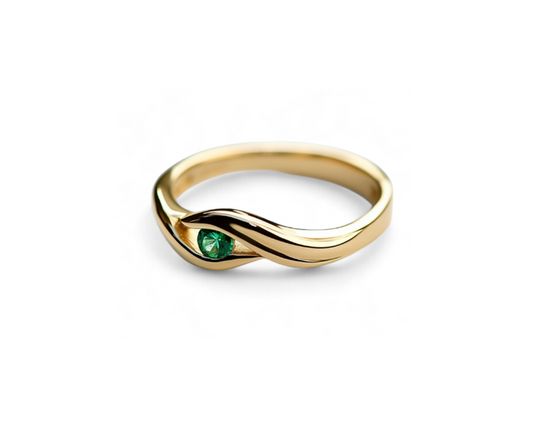 Anillo de Esmeralda en Oro 14k – Otium