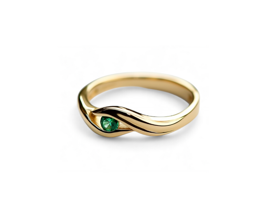 Anillo de Esmeralda en Oro 14k – Otium